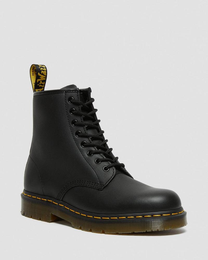 Black Men\'s Dr Martens 1460 Slip Resistant Leather Lace Up Boots | CA 531WNB